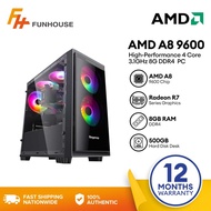 Funhouse | High Performance AMD A8 9600 4 Core 3.1Ghz 8G DDR4 500G HDD Radeon R7 Graphics Gaming PC