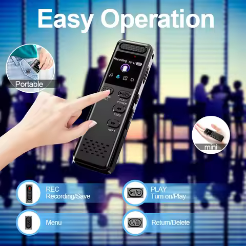 V75 Easy Operation Voice Record with Noise Reduction Digital Voice Activated Recording Device Dictap
