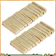 50Pcs Tongs Disposable Cooking Utensils Mini Bamboo Tongs Natural Toast Tongs for Cooking