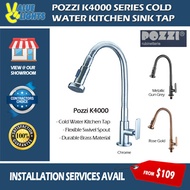 Pozzi K4000 Flexible Gooseneck Kitchen Sink Tap Flexible Bend Spout for Dish Washing K4000BB K4000GG