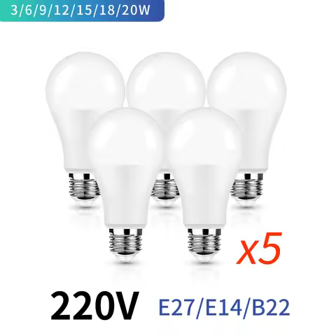 5pcs/lot LED Lamp E27 E14 LED Bulb 3W 6W 9W 12W 15W 18W 20W Lampara Lampada Led Light Bulbs 220V Bom
