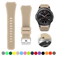 สาย22มม. 20มม. สำหรับ Galaxy Watch 4 Classic 3 40มม. 44มม. 46มม. 42มม. Gear S4 S3 S2 Frontier/Classic Active 2สายซิลิโคนกีฬาคุณภาพสูงสำหรับ Huawei Watch 3 Gt GT2E GT2สายรัดข้อมือ Pro Amazfit Bit