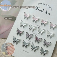 MeikoDeft 5pcs 's Eye Glitter Nail Enhancement Ch Butterflies Assortment Resin 3d Nail Art Decoratio