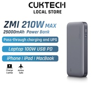 CUKTECH ZMI Power Bank 210W 25000mAh QB826G Support Xiaomi 120W, Samsung 25W PPS,  100W Laptop PD,  