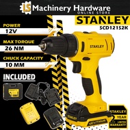 Stanley SCD121S2K 12V Cordless Drill Driver Come With 2X 1.5ah Battery &amp; Charger - 2 Years Warranty