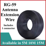 TV Cable Extension Wire 5M 10M 15M RG59 Coaxial Cable Antenna Cable Extension Wire
