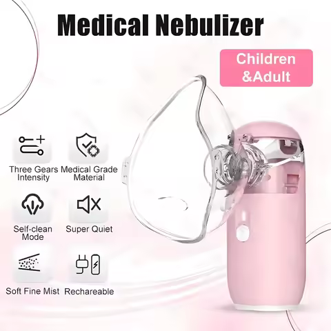 Mini Portable Nebulizer Silent Handheld Inhaler Ultrasonic Nebulizer Medical Grade Atomizer Baby Kid
