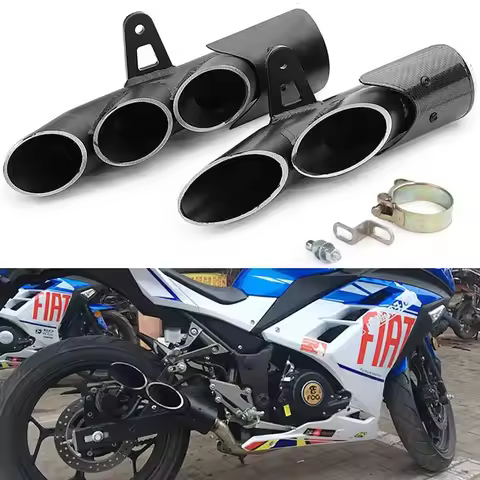 51mm Universal Motorcycle Exhaust Muffler Two Three Outlet Pipe Racing Escape Moto Silencer YZF R1 R