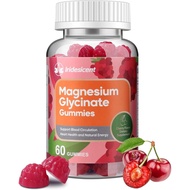 Magnesium Glycinate Gummies 400mg, Sugar Free Magnesium Supplement w/Ashwagandha, Zinc, Vegan Magnes
