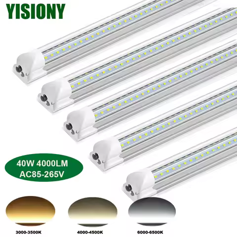 40W 4000LM T8 4ft 120cm V-Shape Integrated LED Tube Lamps 3000K-6500K AC85-265V Super Bright Led Flu