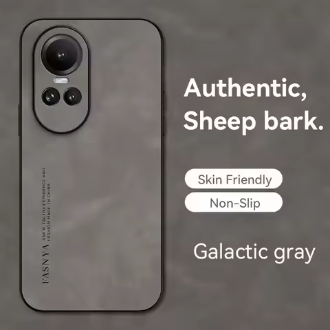 For Oppo Reno 10 Pro Plus 5g Luxury Sheepskin Leather Case On Reno10 10pro Men Retro Business Back C