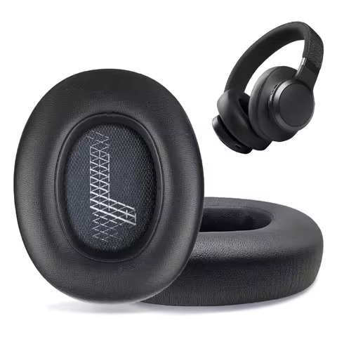 1Pair Foam Ear Pads Cushion Leather Earpad for JBL E65 E65BTNC / Duet NC/Live 650BTNC Live 660 BTNC 
