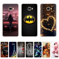 A33-Dark Night theme soft CPU Silicone Printing Anti-fall Back CoverIphone For Samsung Galaxy c5/c5 pro/c7/c7 pro/c9 pro