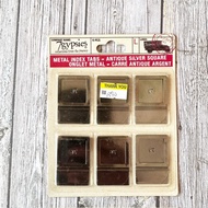 7Gypsies Metal Index Tabs -  Antique Silver Square (Vintage Tabs)
