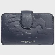 MICHAEL KORS 皮革鑰匙零錢包-深藍（現貨+預購）深藍