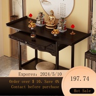 02New Chinese Style Stand Cabinet for Table God of Wealth Cabinet Buddha Table Household Incense Table Buddha Statue G