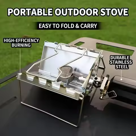 Outdoor Household Portable All-in-one Card Stove Gas Stove Camping Barbecue Folding Stove Cassette S