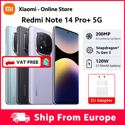Global Version Xiaomi Redmi Note 14 Pro Plus 5G Smartphone 200MP OIS Camera Snapdragon 7s Gen 3 CPU 