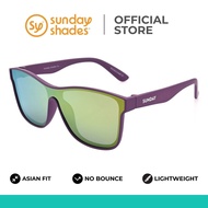 Sunday Shades Heat Wave Flare Asian Fit, Bounce Free Unisex Sunglasses. Shades for Running, Kayaking