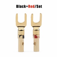 Jack Banana Model U Y FORK Konektor Connector Spade Plug Speaker Mitochiba Sepasang