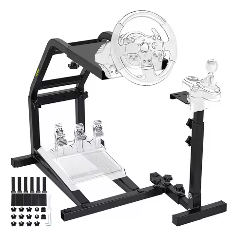 VEVOR Racing Simulator Stand Adjustable Steering Wheel Stand Compatible with Logitech G29/G27/G25/GT