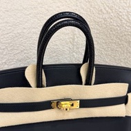 現貨 Birkin 25 黑金Swift 皮拼蜥蜴🦎touch K stamp