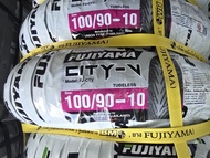 ยางนอก FUJIYAMA CITY-V หน้า-หลัง HONDA LEAD 125 เบอร์ หน้า 90/90-12  หลัง 100/90-10 tubeless ไม่ต้อง