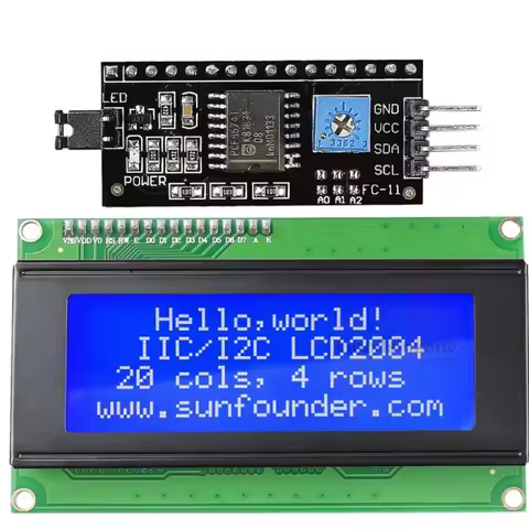 20x4 2004 LCD Display Module with IIC/I2C Serial Interface Adapter IIC I2C TWI Serial 2004 20x4 LCD 