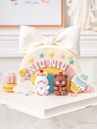 生日蛋糕公仔插件裝飾🧸🐰🎂