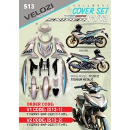 COVERSET Y15ZR V1 V2 SNIPER TITANIUM PEACH MATELIC 2021 Y15ZR Y15 YSUKU  V2 NEW ORIGINAL VELOZI SIAP TANAM