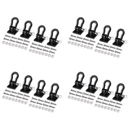 16Pcs Metal Trailer Towing Buckle Tow Hooks Shackles for 1/10 RC Crawler Car TRX4 Axial SCX10 D90