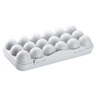 [COD]Plastic Egg Storage Container 1218-Grid Deviled Egg Tray with Lid, Egg Storage for Refrigerator (PinkWhite)