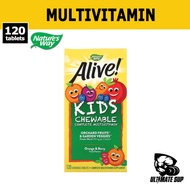 Nature's Way, Alive! Children's Chewable Multi Vitamin, Gluten Free,  Orange + Berry Fruit, 120 Chew