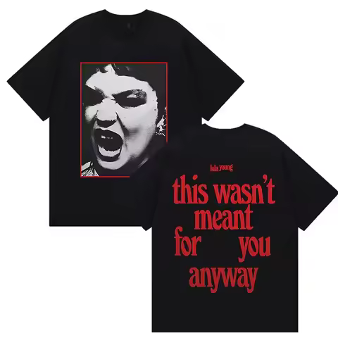 2026 Summer Lola Young Album Tour Pattern Cover T-shirt Men's Hip Hop Retro Cotton Short Sleeve Loos