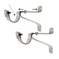 1 PC SINGLE (Silver/Gold) Adjustable/Non-adjustable Curtain Rod Bracket holder(Including screws)