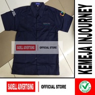 KEMEJA INJOURNEY Shirt INJOURNEY AVIATION SERVICES Uniform Injourney Aviation Services Navy Short Sl