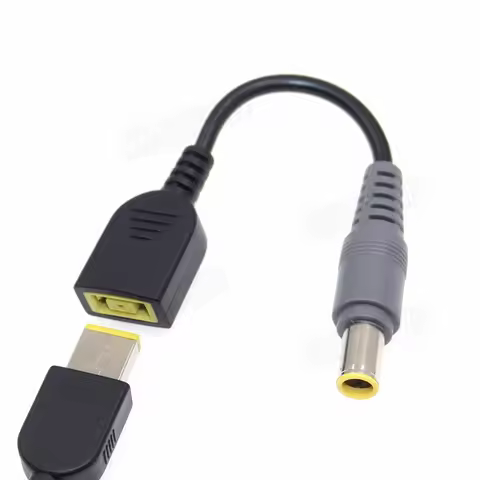 DC Square USB Plug Female To 7.9x5.5mm Male Power Adapter Converter Connector Cable Cord for Lenovo 