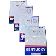 Kentucky Tshirt White Cotton for men(1 PIECE) V-neck & Round neck For Adult Size XS-FS