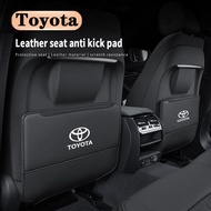 2pcs Car Seat Back Anti Kick Pad Protector Mat Cover For Toyota Alphard Avanza Camry Corolla CHR Prius Altis Hilux Innova Leather Cushion Storage Pockets Auto Interior Accessories