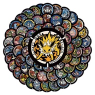 Bộ Nhãn Dán Kawaii Anime Pokemon - 50/108 Chiếc Đề Can Hoạt Hình Pikachu Eevee Dễ Thương Cho Sổ Lưu