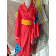 One Piece Luffy Wano Arc Kimono Yukata Cosplay Costume Costume