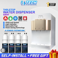 I-TECH Hot Ambient Cold Tabletop Water Dispenser Penapis Air GX91 - Electronic Fan Cooling - 4 Stage