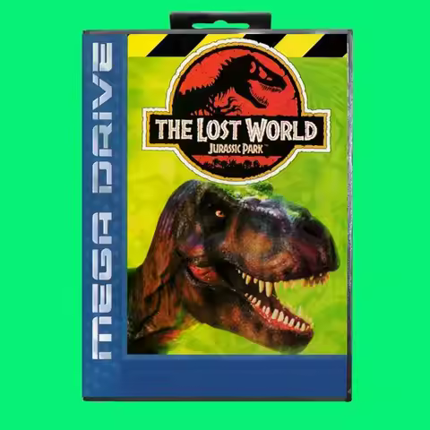Lost World Jurassic Park MD Game Card 16 Bit with Box for Sega Megadrive Genesis Video Game Console 