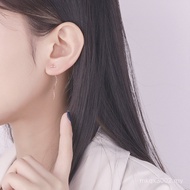 Geometric Dongdaemun All-Match Earrings Design Sense Sterling Silver Wave Female Influencer Female E