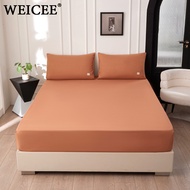 WEICEE ผ้าปูที่นอน 6ฟุต/5ฟุต/3.5ฟุต/3ฟุต คุณภาพดี Bedsheet ผ้าปูที่นอนกันไรฝุ่น รัดมุมรอบเตียง360องศ