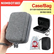 Sarung Beg Warna Kelabu Hitam Untuk Pencetak Label Termal Niimbot D11 D101 D110 B1 B21 B203 Gunakan 