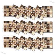 i8h4yxay32 18Pcs 10*10cm Waterproof Oil Proof Self Adhesive Simulate Mosaic Tile Sticker for Kitchen