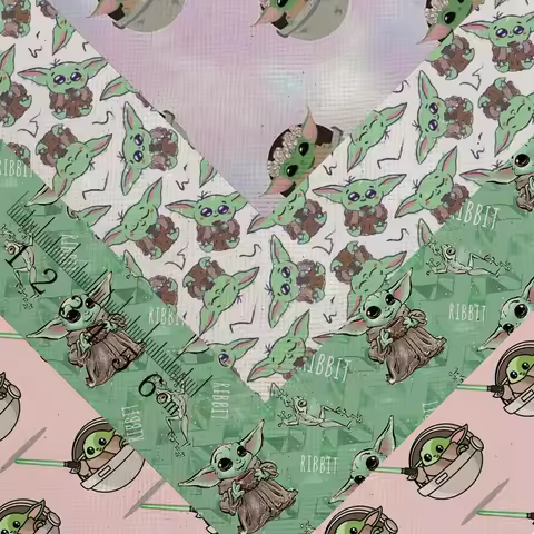 20*33cm A4 custom cartoon character star wars yoda faux synthetic leather vinyl sheet 3942