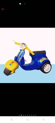 Mainan Sepeda Vespa Anak Roda 3 Mini Mainan Motor Motoran Pespa Dorong Mobilan Bisa Di Naiki