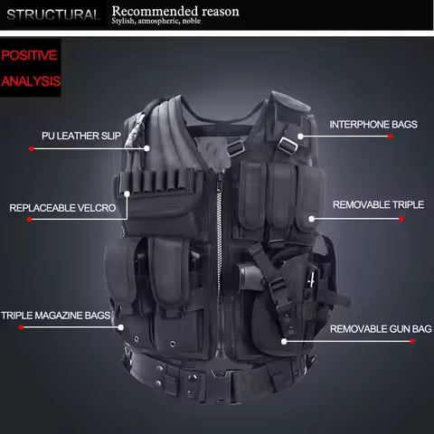 Outdoor CS War Games Air Gun Color Bullet Combat Equipment Army Molle Bullet proof Vest Military Tac